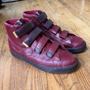 Nike Blazer AC High Strap Up Premium Leather Burgundy 428926-600 Men’s Size 13